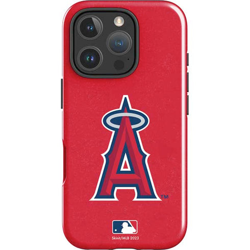 MLB Los Angeles Angels - Solid Distressed iPhone 16 Pro Max Impact Case